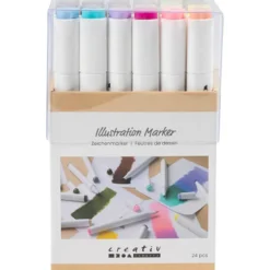 Twin Markers – Natur & pastell, 24 st.