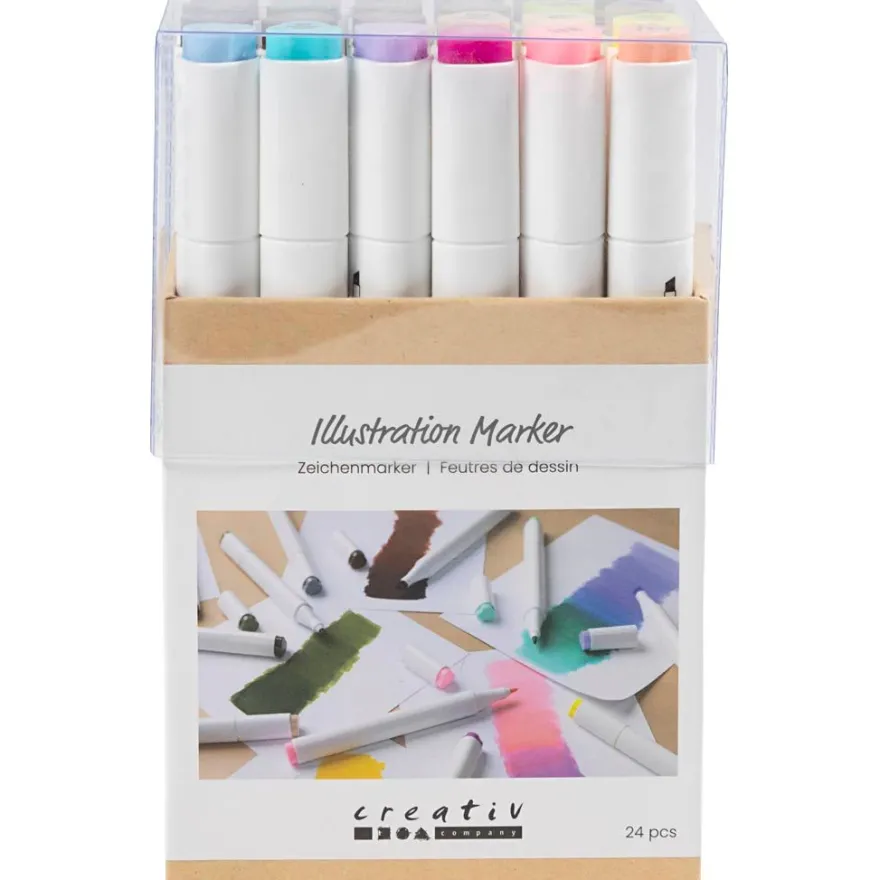 Twin Markers – Natur & pastell, 24 st.