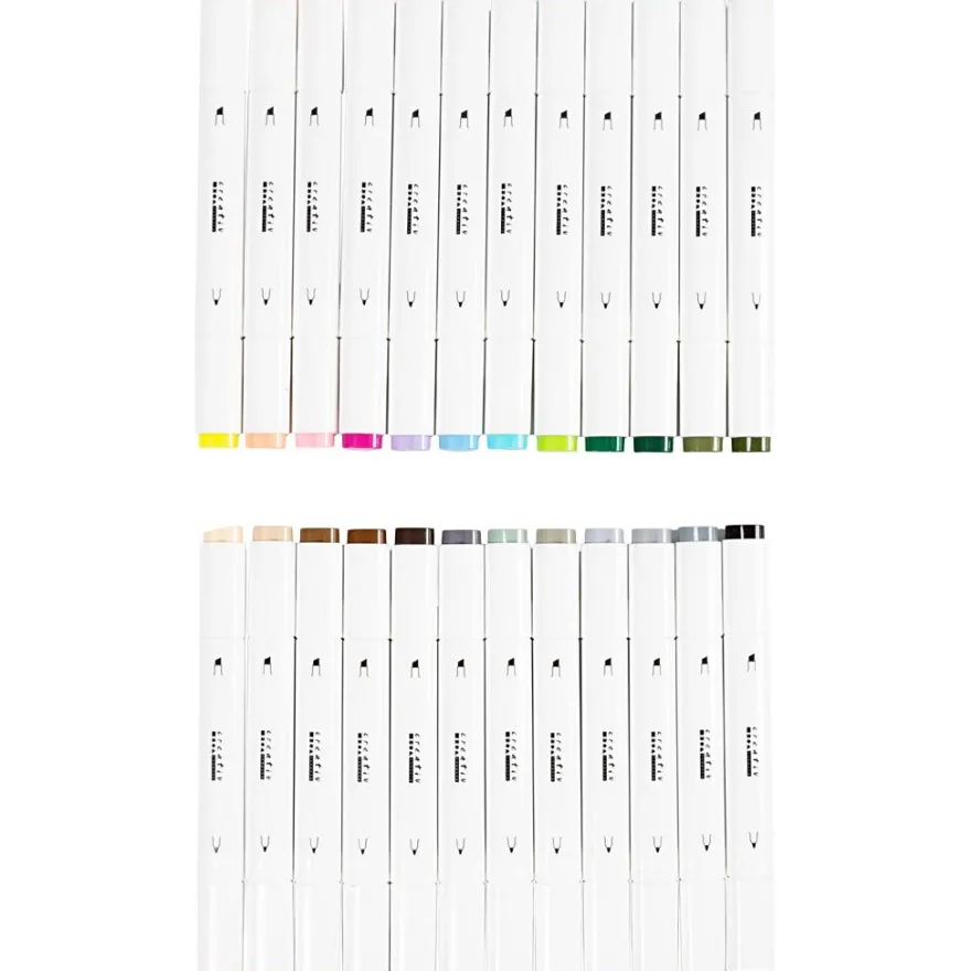 Twin Markers – Natur & pastell, 24 st.