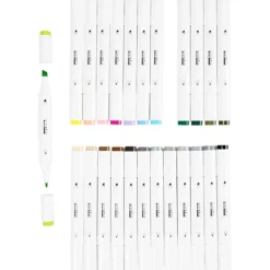 Twin Markers – Natur & pastell, 24 st.