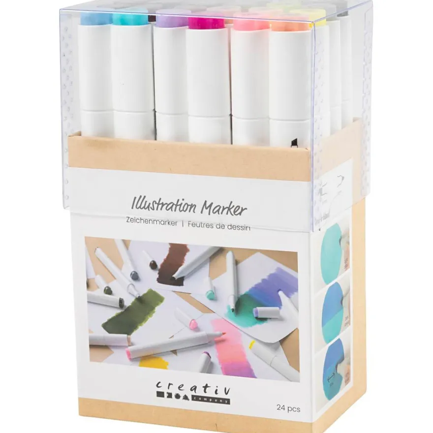 Twin Markers – Natur & pastell, 24 st.