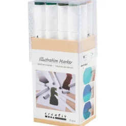 Twin Markers - Natur, 12 st.