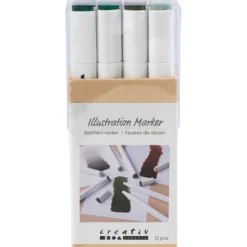 Twin Markers - Natur, 12 st.