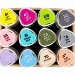 Twin Markers – Pastell, 12 st.