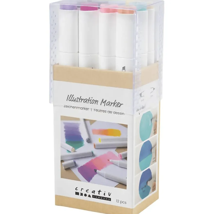 Twin Markers – Pastell, 12 st.