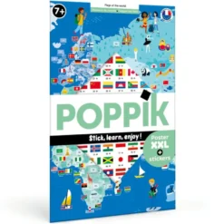 Upptäcktsaffisch med stickers – Flaggor