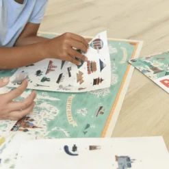 Upptäcktsaffisch med stickers – Jorden runt
