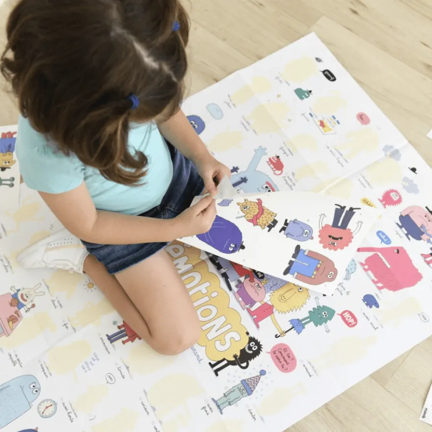 Upptäcktsaffisch med stickers – Känslor