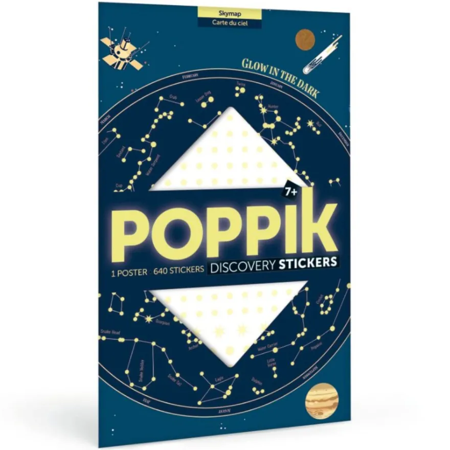 Upptäcktsaffisch med stickers – Stjärnkarta