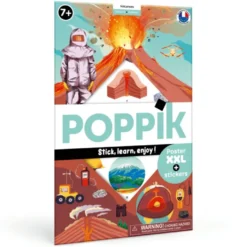 Upptäcktsaffisch med stickers – Vulkaner