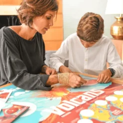 Upptäcktsaffisch med stickers – Vulkaner