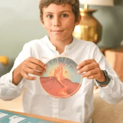 Upptäcktsaffisch med stickers – Vulkaner