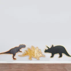 Väggpanel med paljetter - Dinosaurier, 3 st.