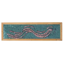Väggpanel m. paljetter - Aqua/Pink, 1 st.