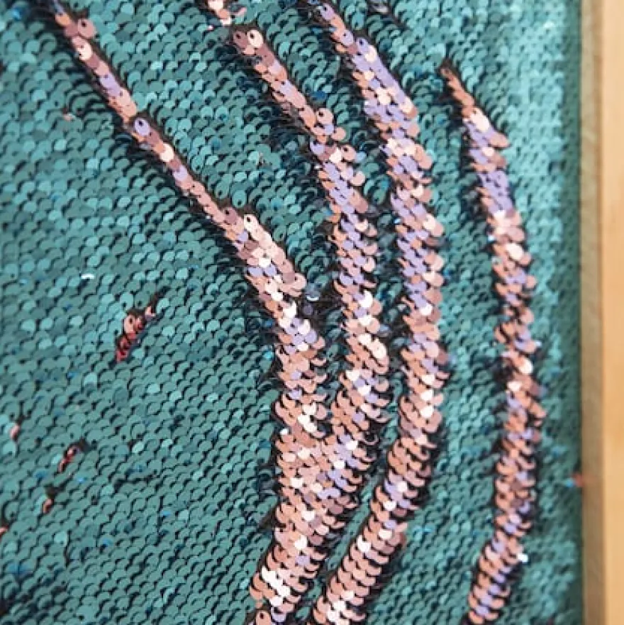 Väggpanel m. paljetter - Aqua/Pink, 1 st.