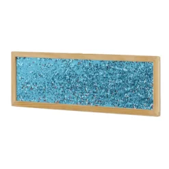 Väggpanel m. paljetter - Aqua/Pink, 1 st.