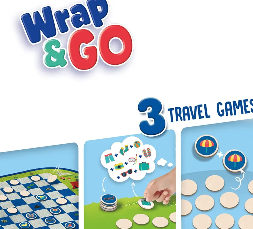 Wrap&Go - Damspel, Memory och Jag ska på utflykt